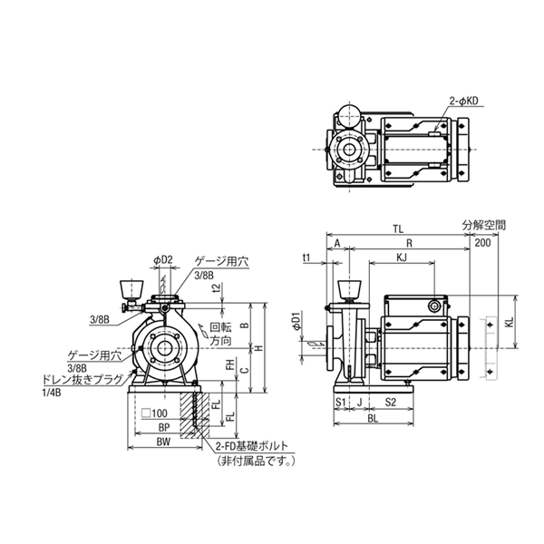 HITACHI-IES日立電動(dòng)泵JDS 100X80A-E57.5