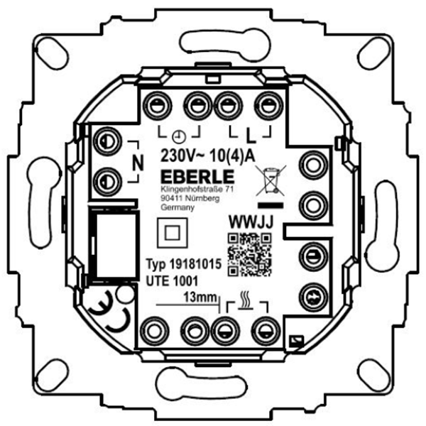 中村貿(mào)易-德國(guó)EBERLE數(shù)控恒溫器UTE1001-ALU-55