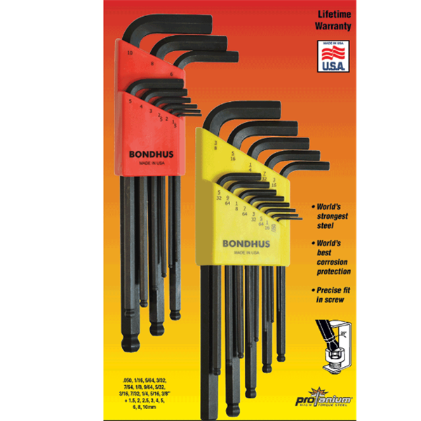 美國(guó)Bondhus波頭防篡改L型扳手TR-TL7S