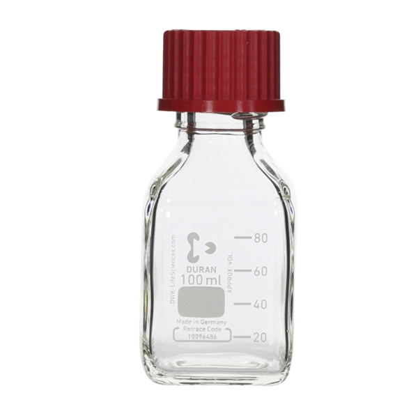 日本SIBATA柴田科學(xué)耐熱螺口角瓶帶紅蓋017230-5001A