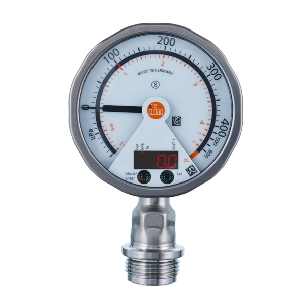 德國(guó)IFM易福門(mén)帶模擬顯示屏的齊平式壓力傳感器PG2430 PG-400-REB12-MFRKG/US/ /P