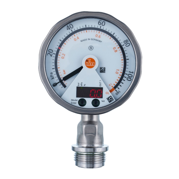 德國(guó)IFM易福門(mén)帶模擬顯示屏的齊平式壓力傳感器PG2430 PG-400-REB12-MFRKG/US/ /P