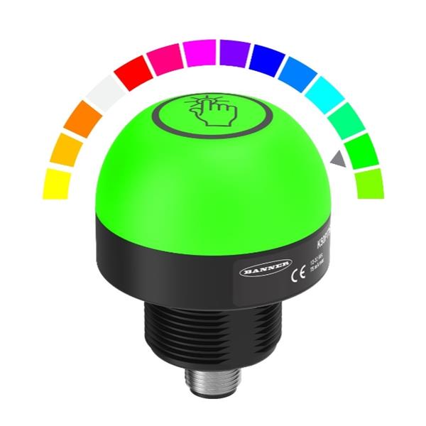 BANNER邦納美國 K50 Pro 觸摸按鈕系列拾取指示燈K50PTVAMGRY3Q