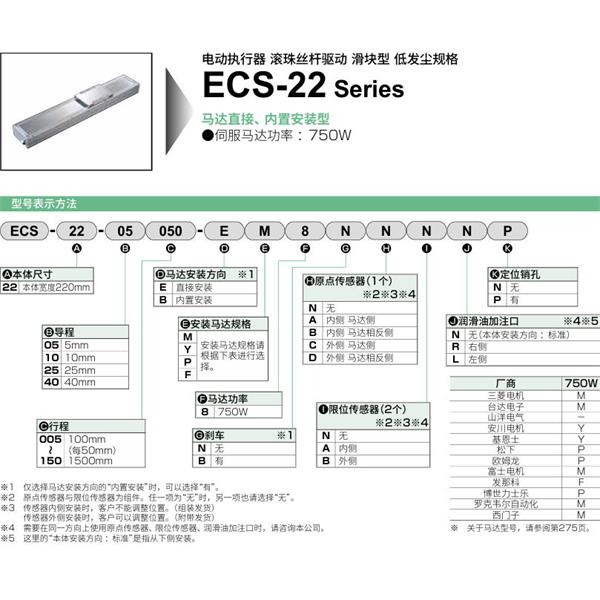 CKD喜開理電動執(zhí)行器（無馬達型）滑塊型ECS-22-05005-EM8NNNNN