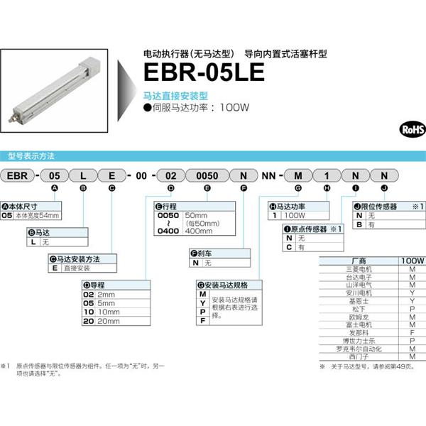 CKD喜開理電動執(zhí)行器（無馬達型）滑塊型EBR-05LE-00-100100NNN-M1NN