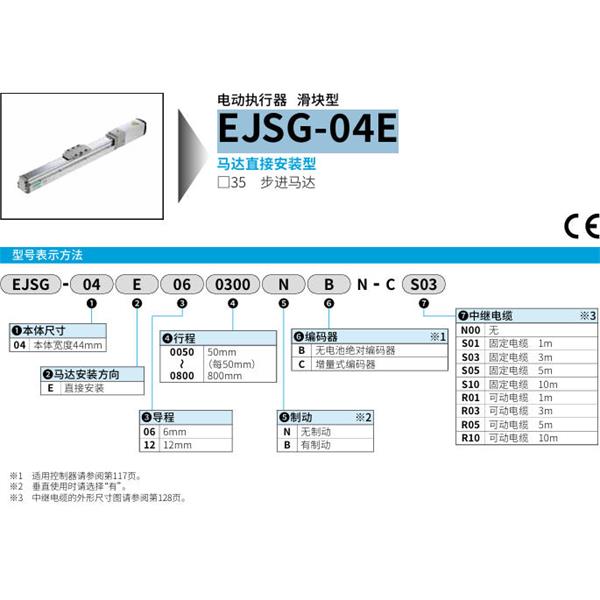 CKD喜開理電動(dòng)執(zhí)行器（無馬達(dá)型）滑塊型EJSG-04E060050NBN-CS01