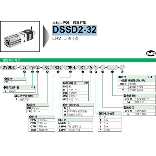 CKD喜開理電動執(zhí)行器（無馬達(dá)型）活塞桿型DSSD2-32SE-06050NNNNN0NN