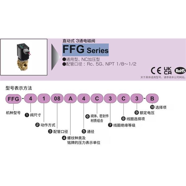 CKD喜開理多種流體直動(dòng)式3通電磁閥集成閥FFG-512E4U3SK-B