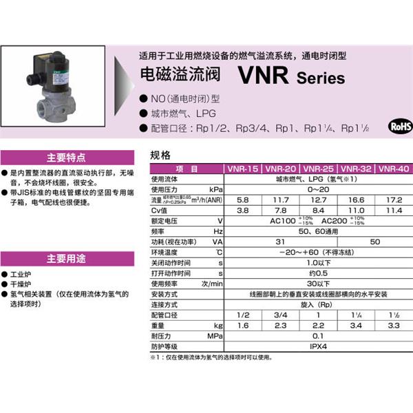 CKD喜開理電磁溢流閥VNR-20-H2-AC100V