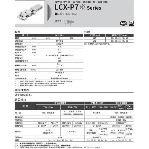 CKD喜開(kāi)理線性滑臺(tái)氣缸LCX-25-20-S5EP72