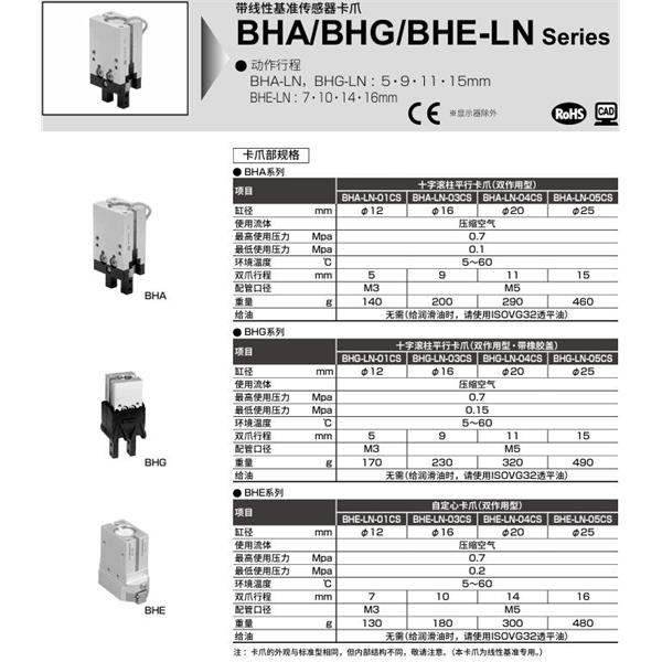 CKD喜開理帶線性基準(zhǔn)傳感器卡爪BHE-LN-05CS-10HCLDSDN