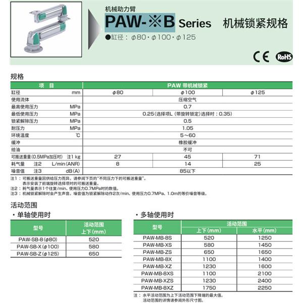 CKD喜開理機(jī)械助力臂PAW-M-ZX-C