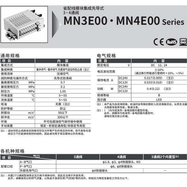 CKD喜開理PLC對(duì)應(yīng)型模塊集成閥N3E0077S0-M3-M D2WEF-3